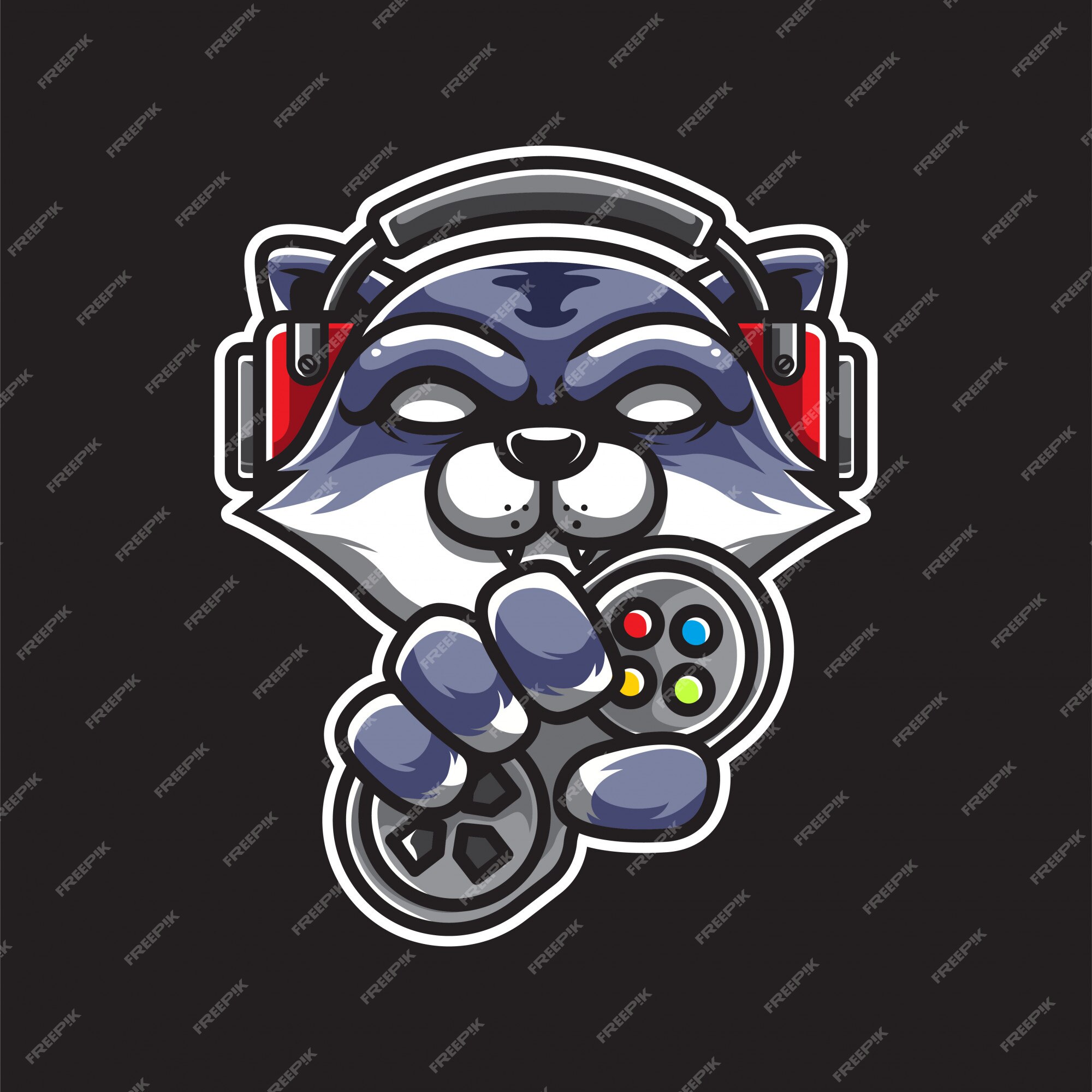 Ícone do personagem gato mágico do logotipo esport