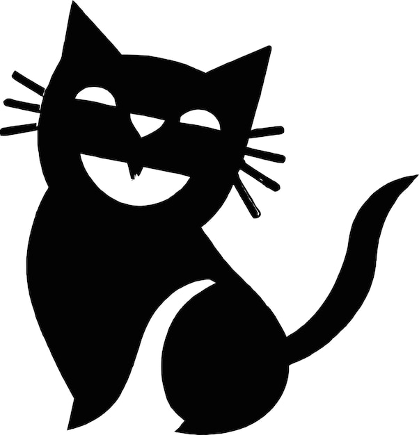 Vetor logotipo do gato ronronando