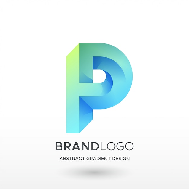 Vetor logotipo do gradiente p