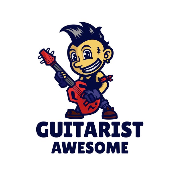 Vetor logotipo do guitarrista