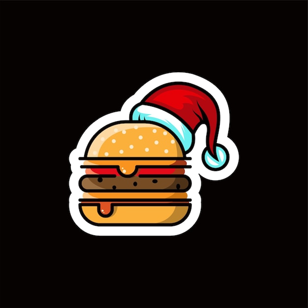 Logotipo do hambúrguer de natal