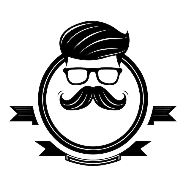 Vetor logotipo do homem negro para ilustração vetorial de barbearia