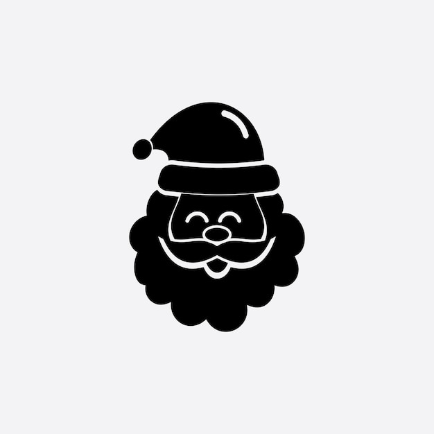 Logotipo do ícone de design de ilustrações vetoriais de papai noel