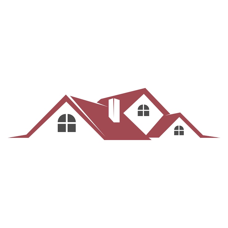 Vetor logotipo do ícone de design de telhado residencial
