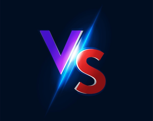 Logotipo do ícone vs versus para jogo de luta