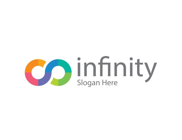 Logotipo do infinito com símbolo infinito colorido