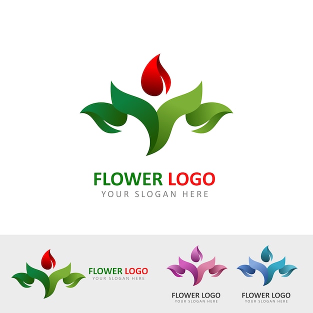 Logotipo do jardim de flor