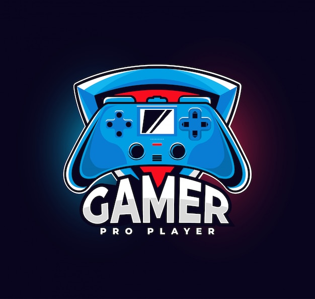 Logotipo do jogador com gamepad.