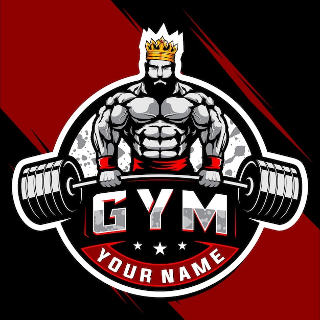 Logotipo do king bodybuilding e ginásio