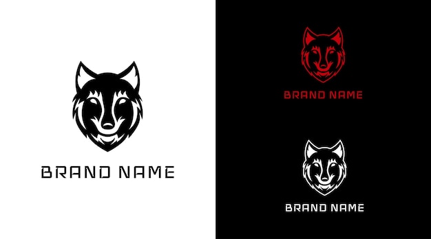 Vetor logotipo do lobo negro