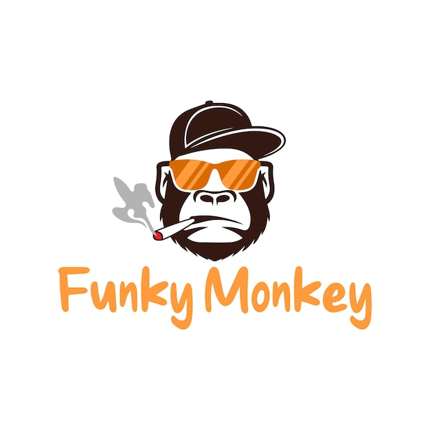 Vetor logotipo do macaco funky