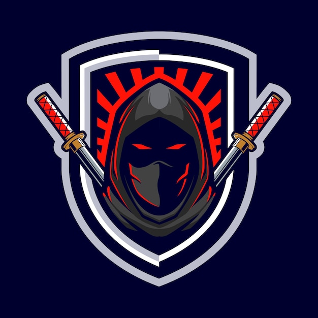 Logotipo do mascote do assassino ninja