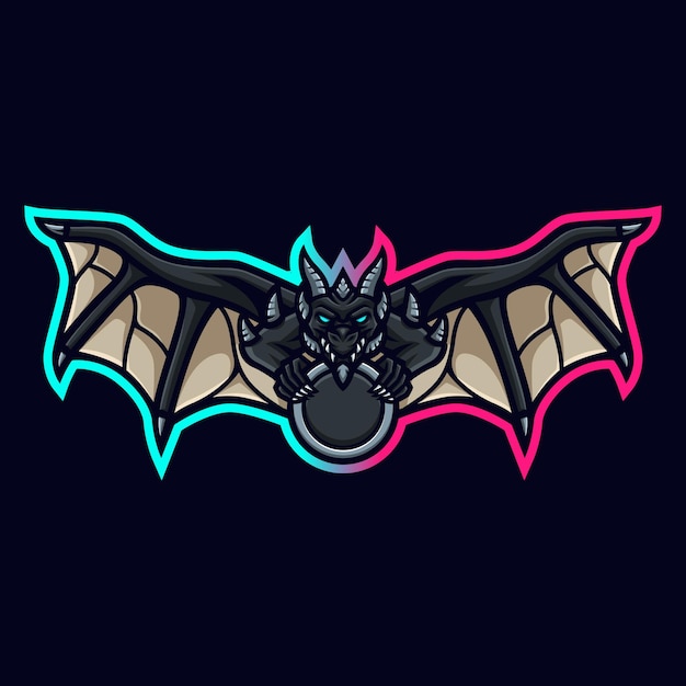 Logotipo do mascote do dragão para gaming twitch streamer gaming esports youtube facebook