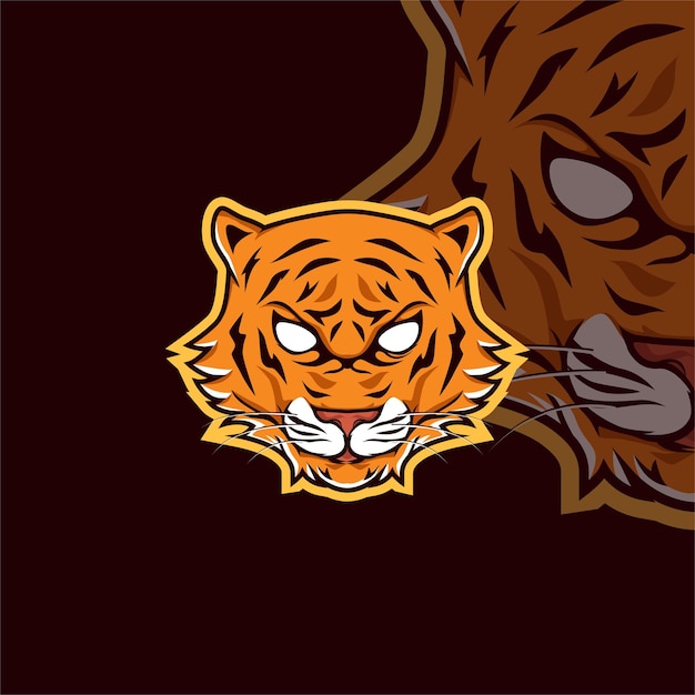 Logotipo do mascote do jogo tigre esport