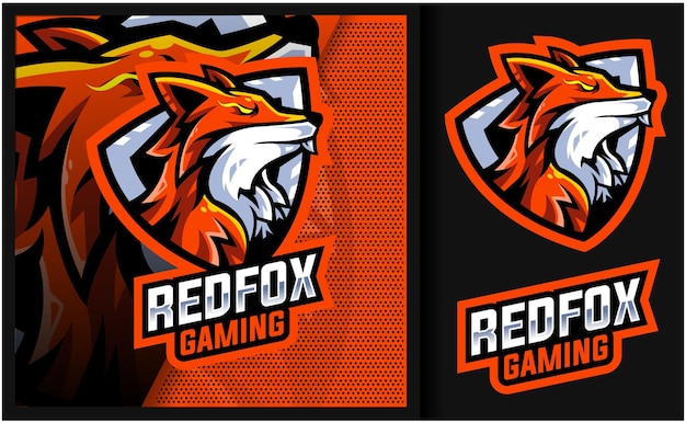 Logotipo do mascote do Redfox Mystic Gaming