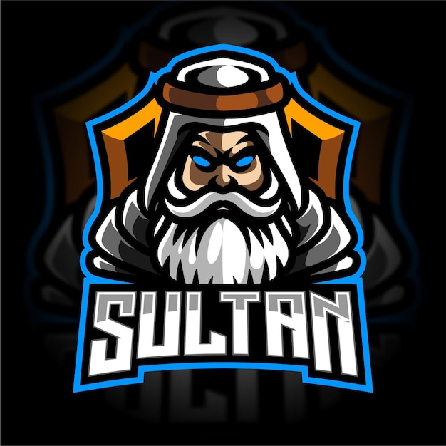 Vetor logotipo do mascote do sultan