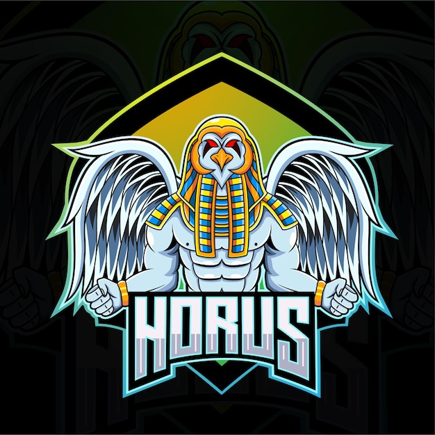 Logotipo do mascote horus esport