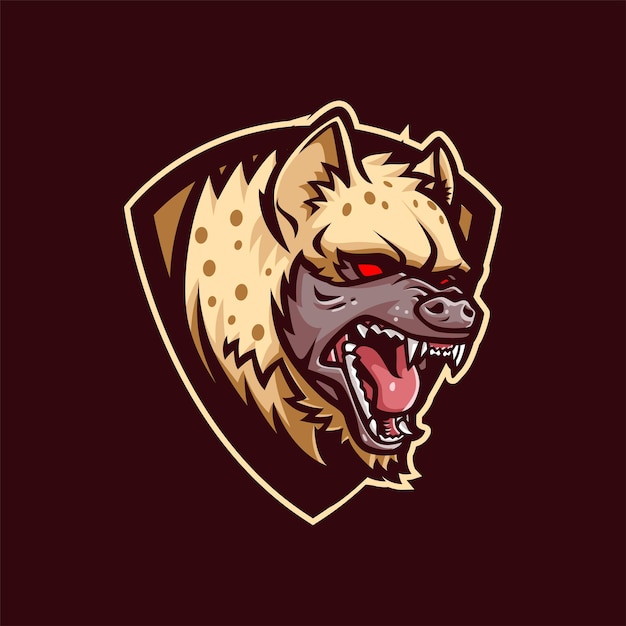 Logotipo do mascote hyena para esportes e esportes