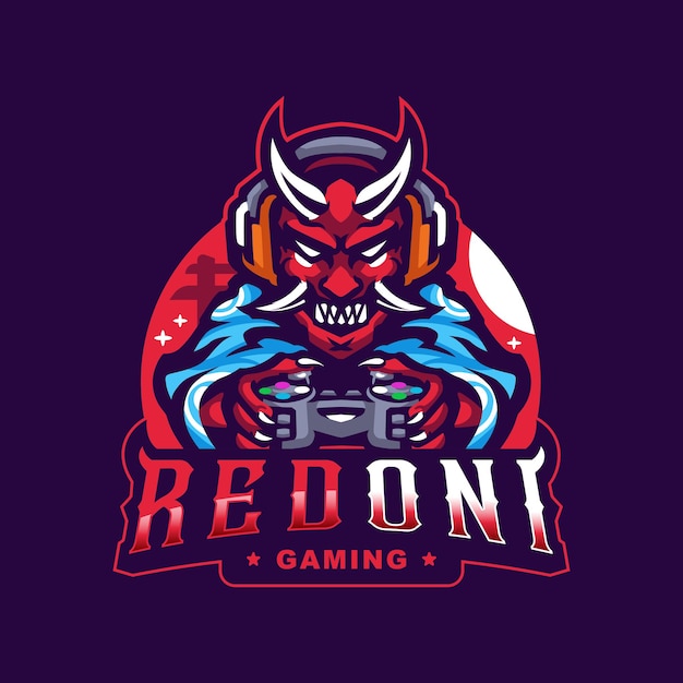 Vetor logotipo do mascote oni