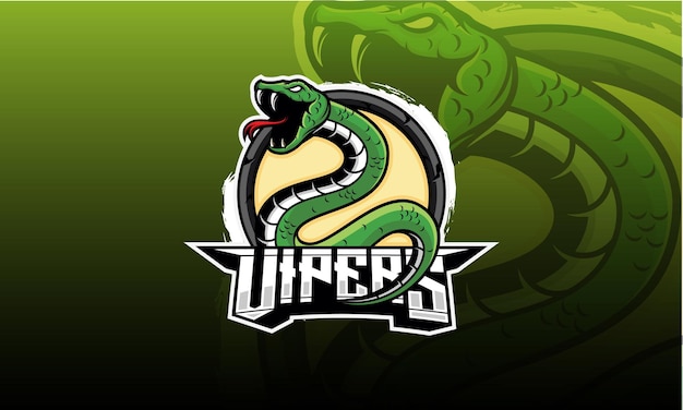 Vetor logotipo do mascote viper