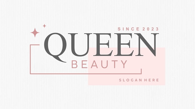 Logotipo do modelo da rainha da beleza