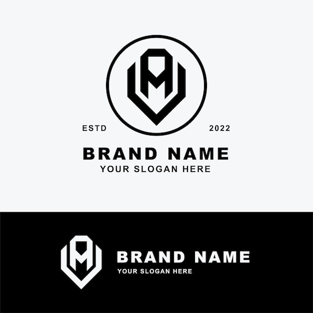 Vetor logotipo do modelo de monograma de letras av ou va inicial para roupas, vestuário, marca