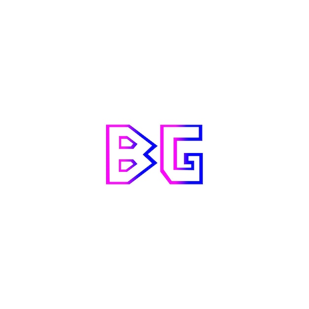 Vetor logotipo do monograma bg