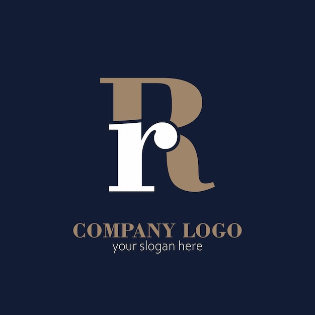 Vetor logotipo do monograma da letra rr