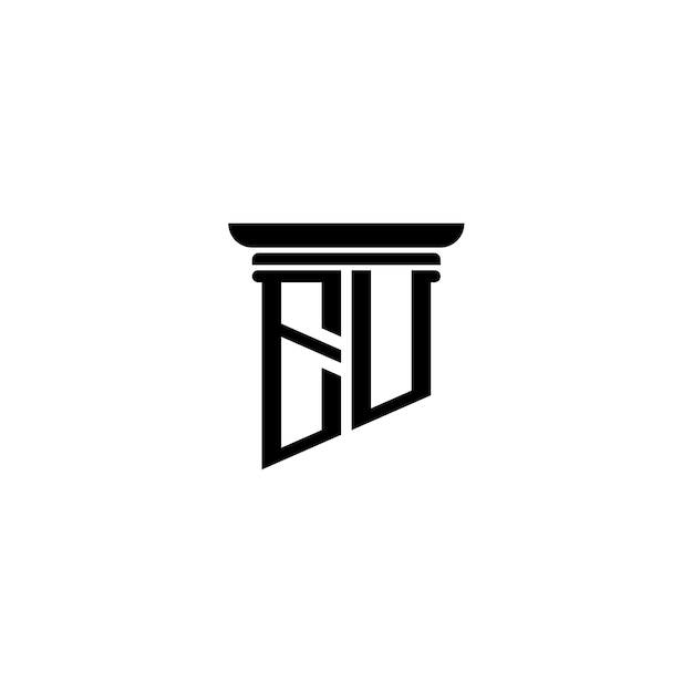 Logotipo do monograma da ue design letra nome do texto símbolo logotipo monocromático alfabeto personagem logotipo simples