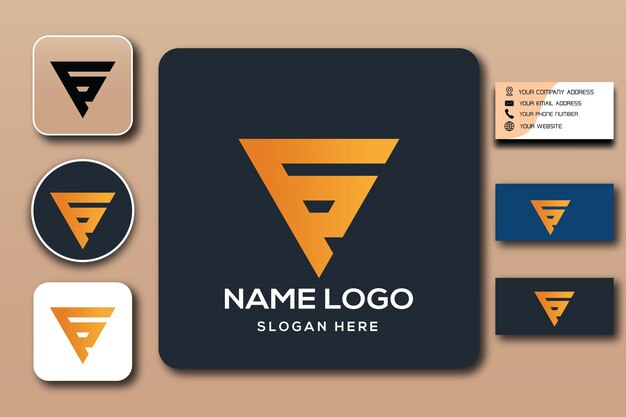 logotipo do monograma fp