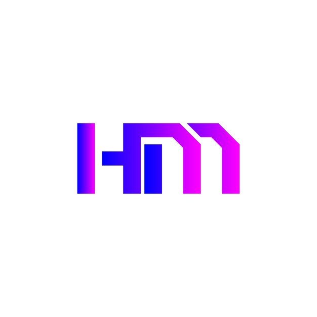 Vetor logotipo do monograma hm