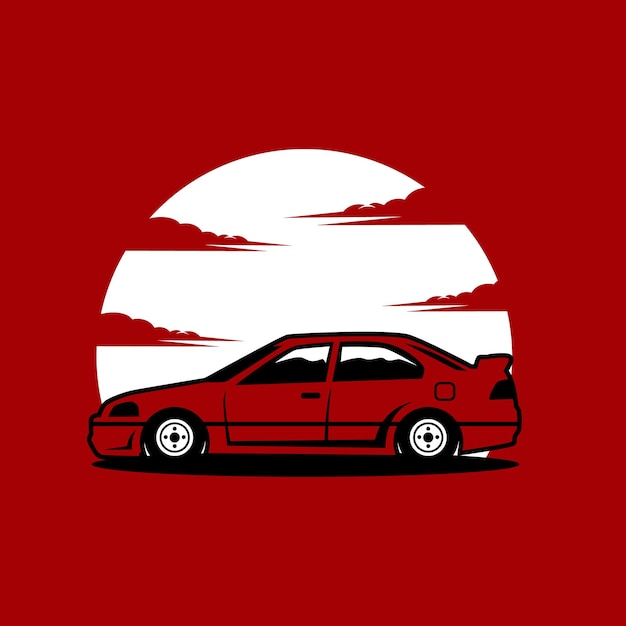 Logotipo do muscle car - carro vetorial ótimo para banners, modelos, emblemas, crachás, roupas pro vector