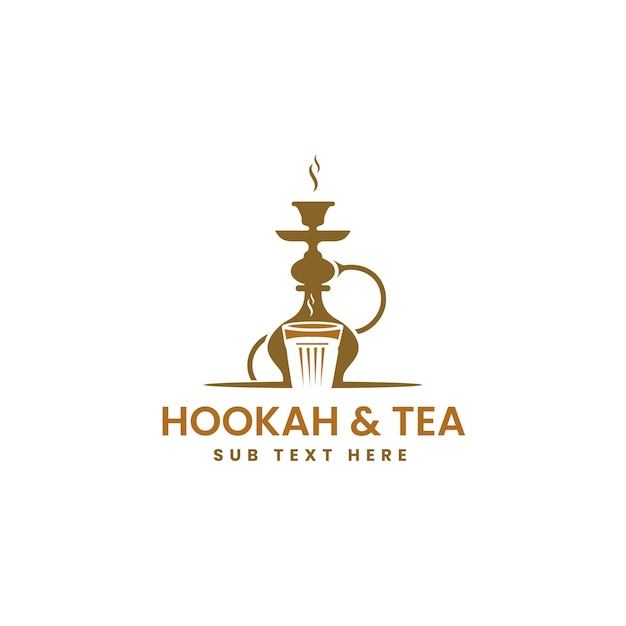 Logotipo do narguilé e do chá