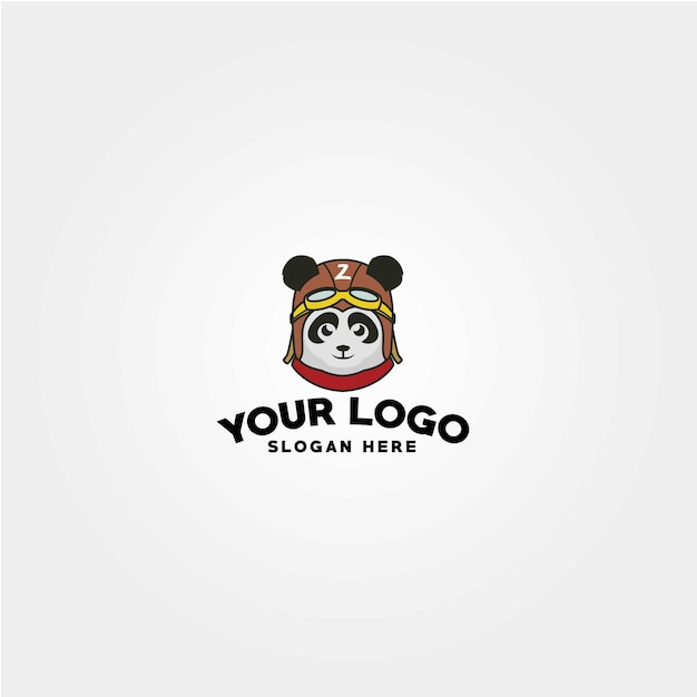 Vetor logotipo do panda piloto