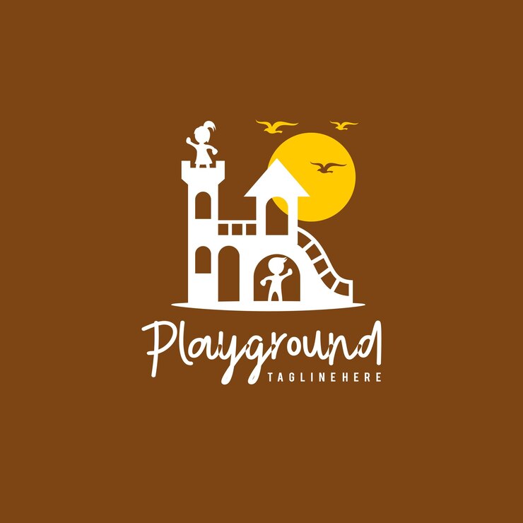Vetor logotipo do parque infantil com um conceito único