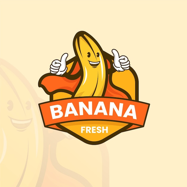 Vetor logotipo do personagem banana