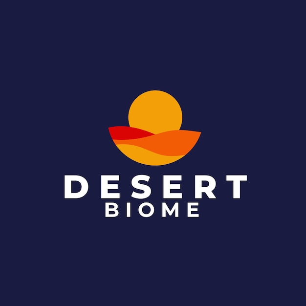 Logótipo do pôr do sol do deserto