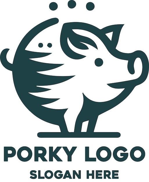 Vetor logotipo do porco