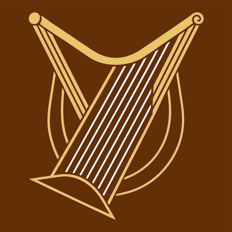 Vetor logotipo do psaltery outline