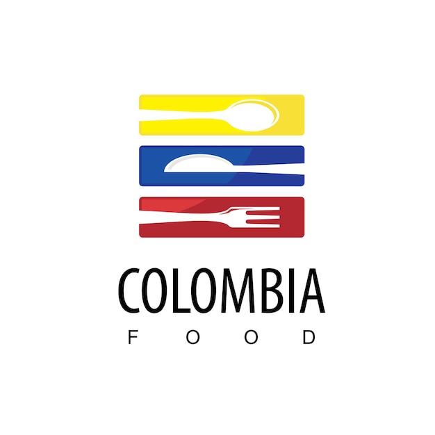 Logótipo do restaurante de comida da colômbia
