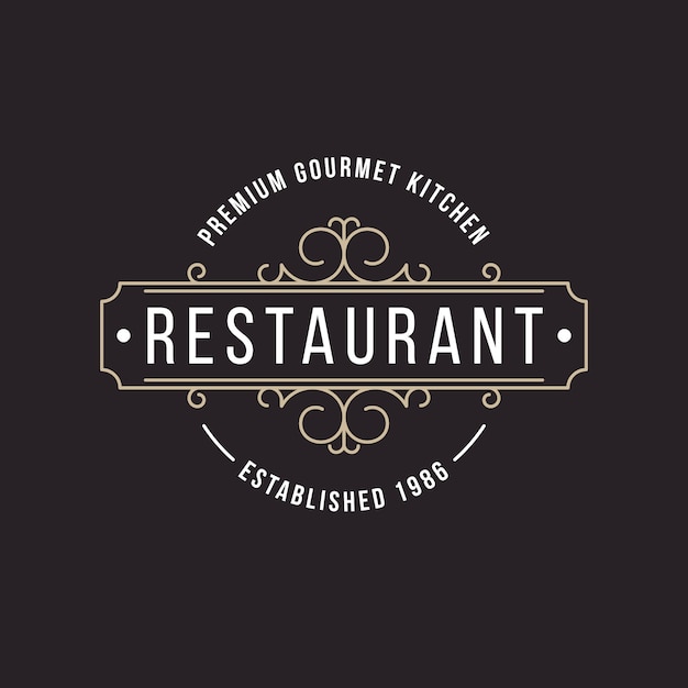 Logotipo do restaurante retrô