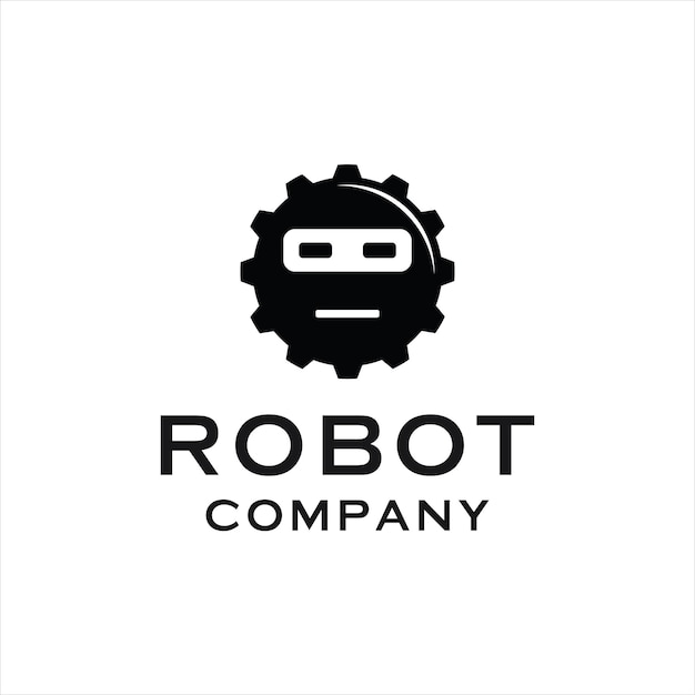 Vetor logotipo do robô de engrenagem