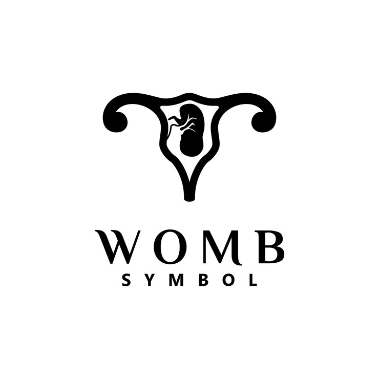 Logotipo do símbolo do útero de mães grávidas
