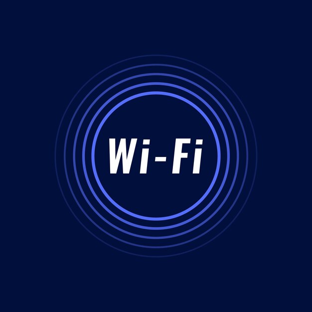 Vetor logotipo do sinal wi-fi ponto de acesso wi-fi gratuito para computador portátil telefone ilustração vetorial