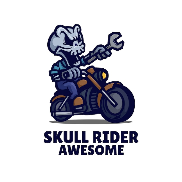 Vetor logotipo do skull rider