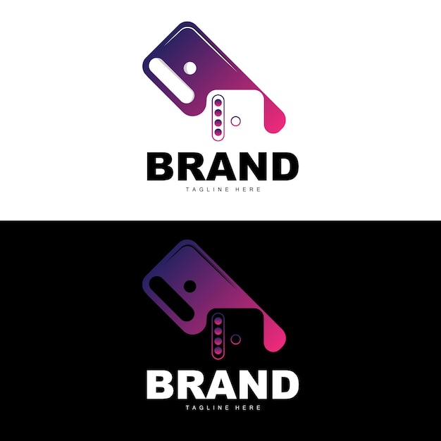Vetor logotipo do smartphone eletrônicos modernos vector design de loja de smartphones artigos eletrônicos