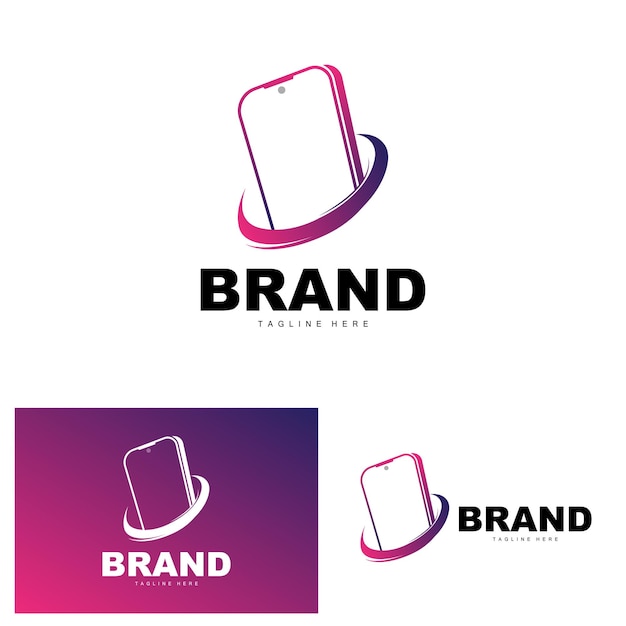 Vetor logotipo do smartphone eletrônicos modernos vector design de loja de smartphones artigos eletrônicos