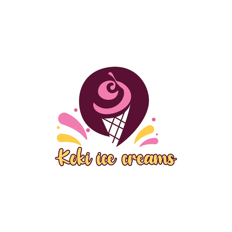Vetor logotipo do sorvete koki