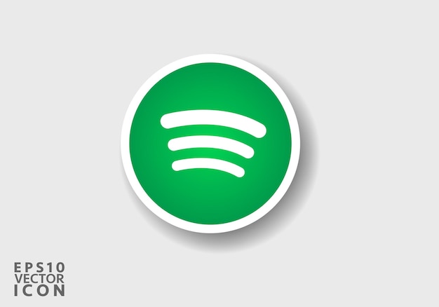 Vetor logotipo do spotify logotipo de ícone de mídia social realista modelo de ícone plano colorido do spotify