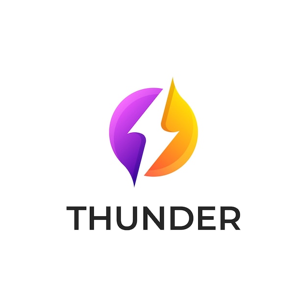 Logotipo do Thunder Shield Premium Vector